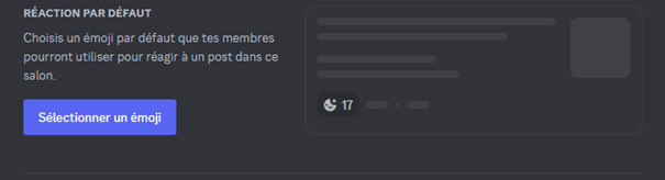 Réaction par défaut des posts